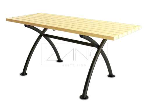 Eleganta bord och kolstål