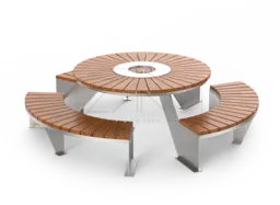 Picknickbord Domino – rostfritt stål