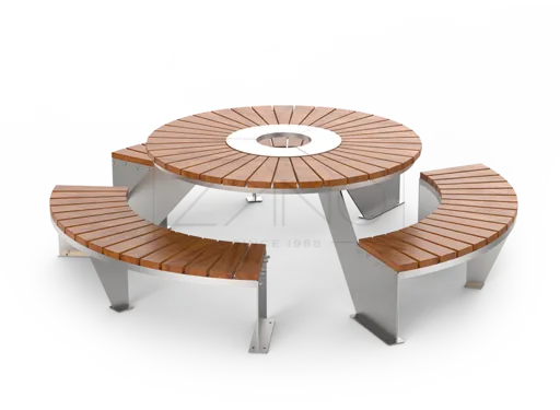 Picknickbord Domino – rostfritt stål