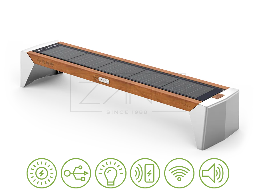 Photon – en smart solbänk utan ryggstöd | ZANO Smart City