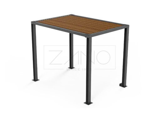 Pergola 3 x 2 m 22.001.2 | kolstål och ädelträ