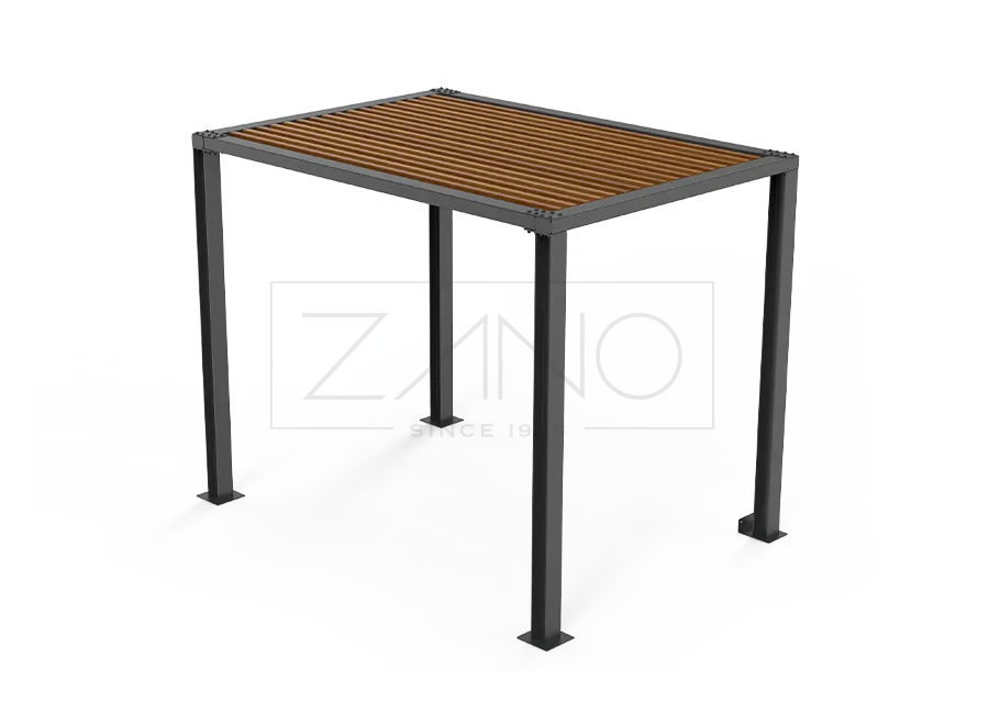 Pergola 3 x 2 m 22.001.2 | kolstål och ädelträ