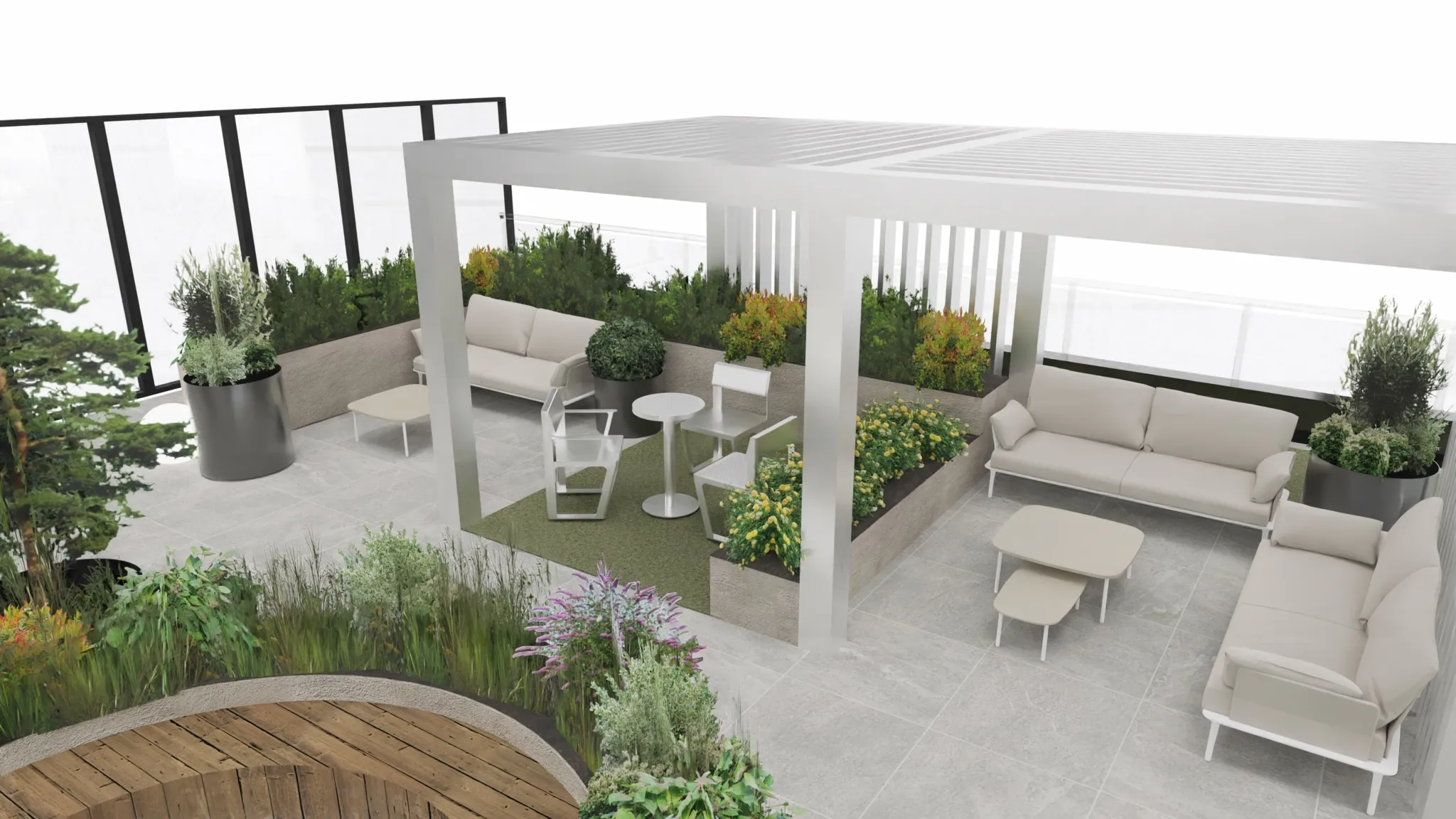 Terrassprojekt med pergola