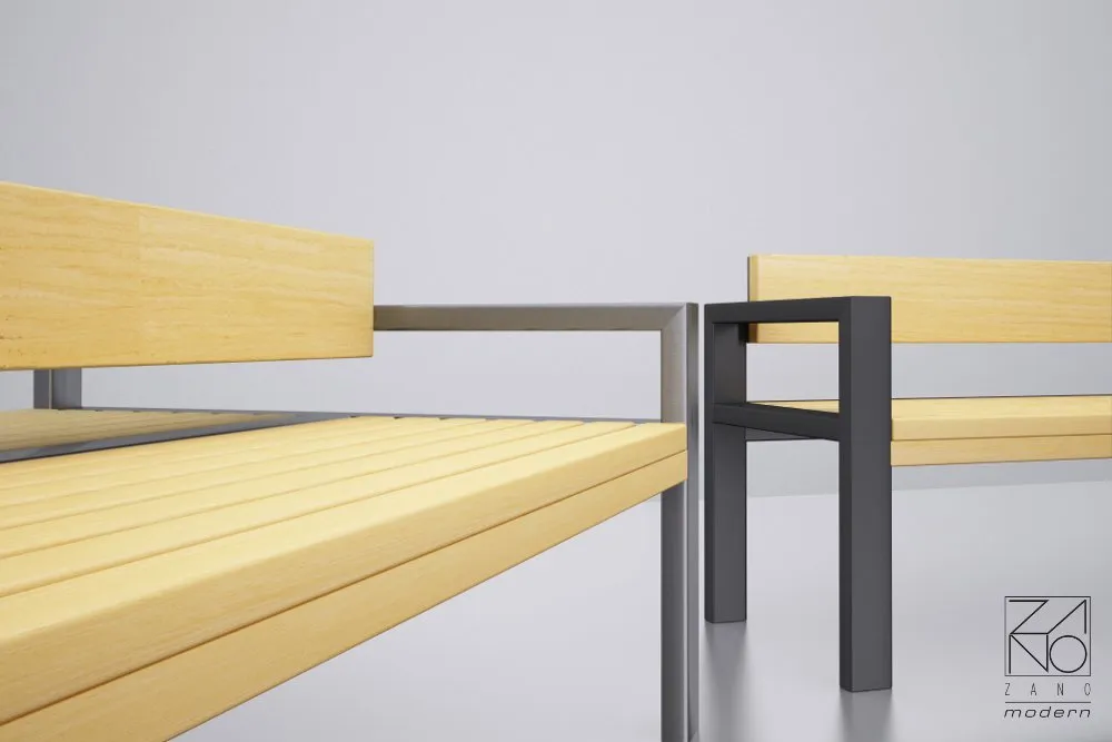 Latis-bänkar – detaljbild