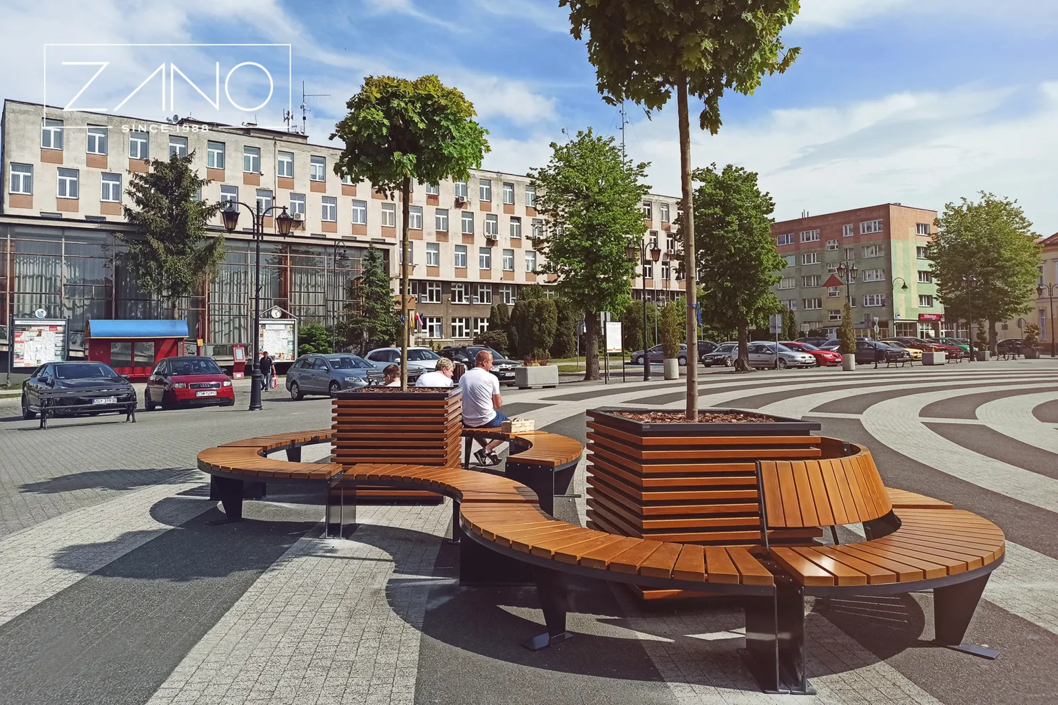 Gryfice, torget – Domino-bänkar från ZANO