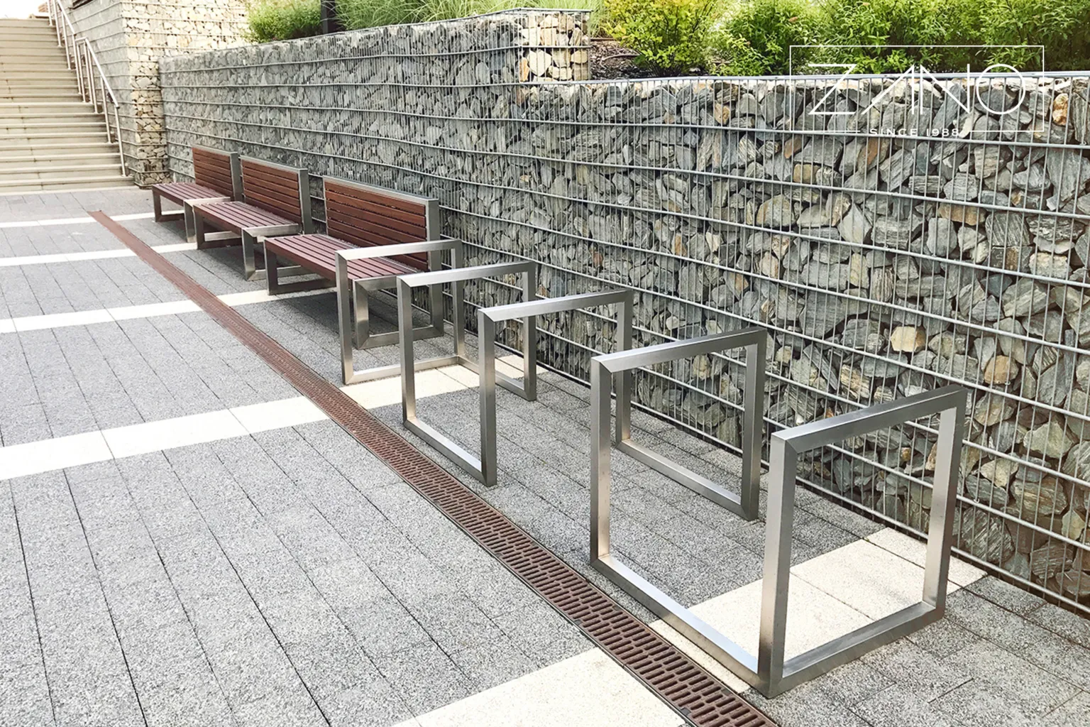 Cykelställ i rostfritt stål