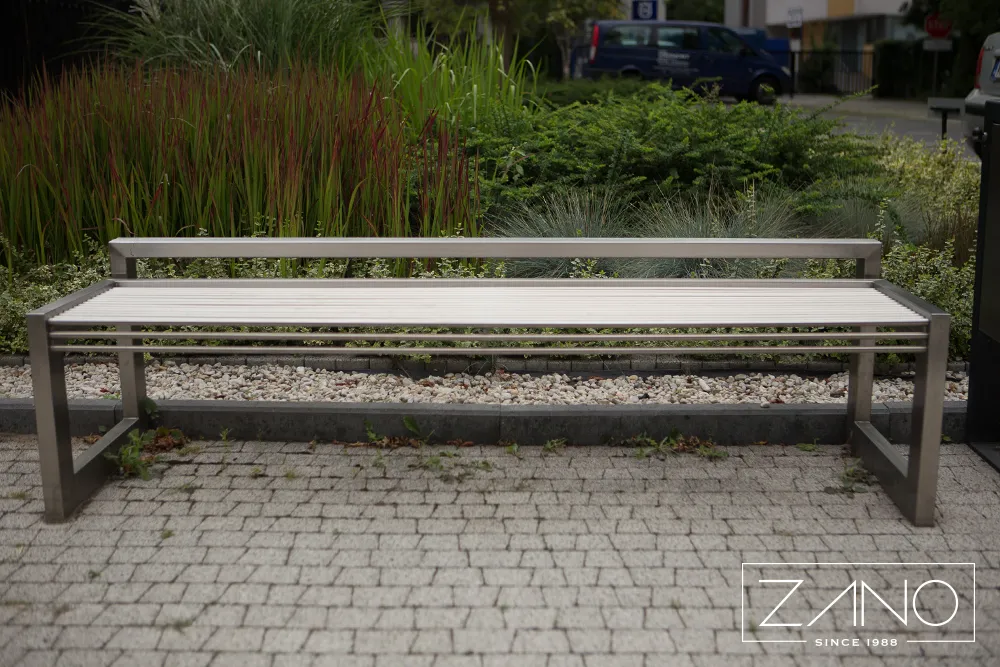 Bänk tillverkad av rostfritt stål, B-bench 02.410.1