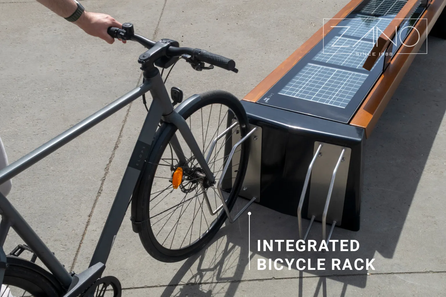 integrerat cykelställ