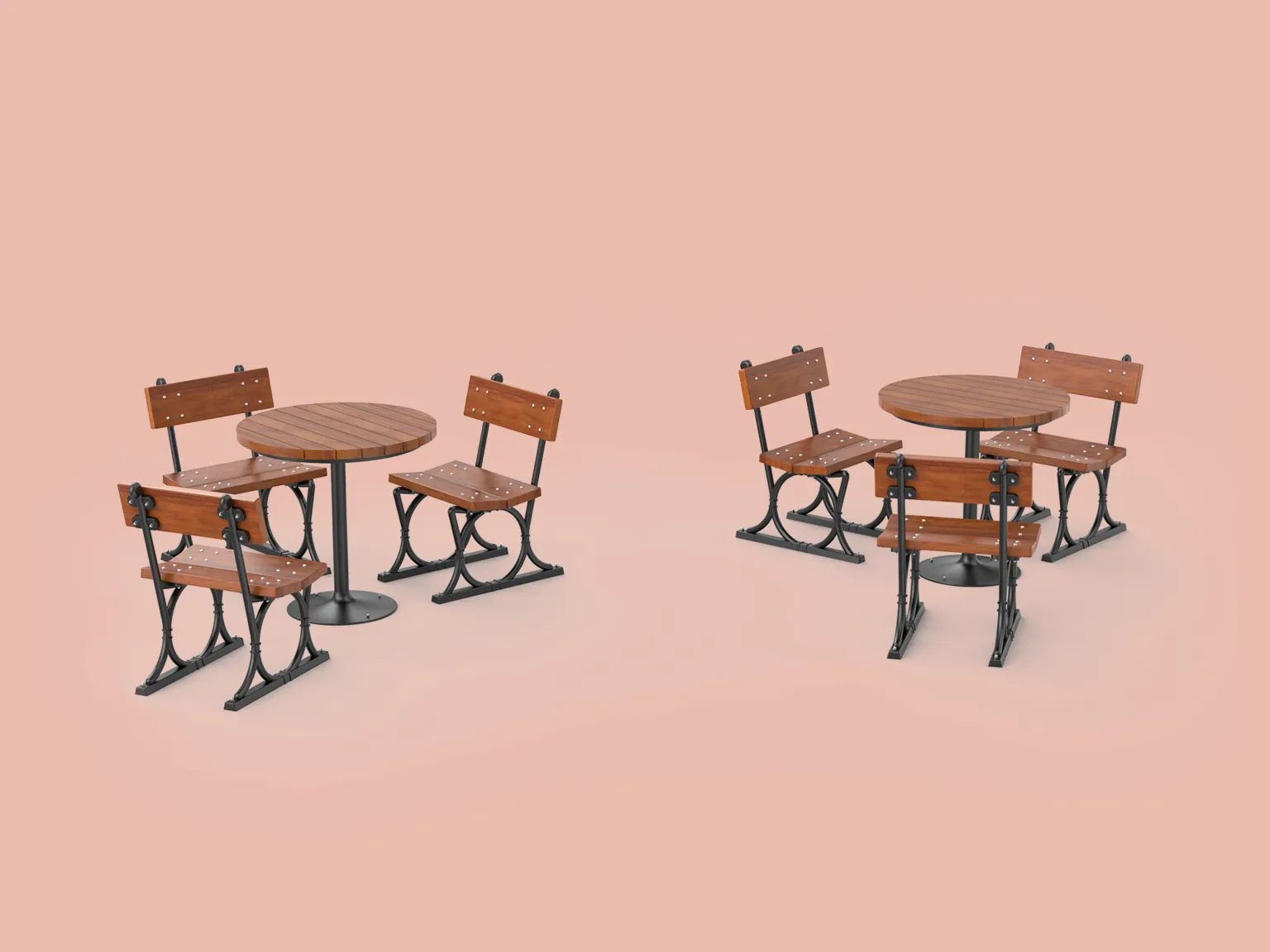 bord och fåtöljer för restaurangdelen
