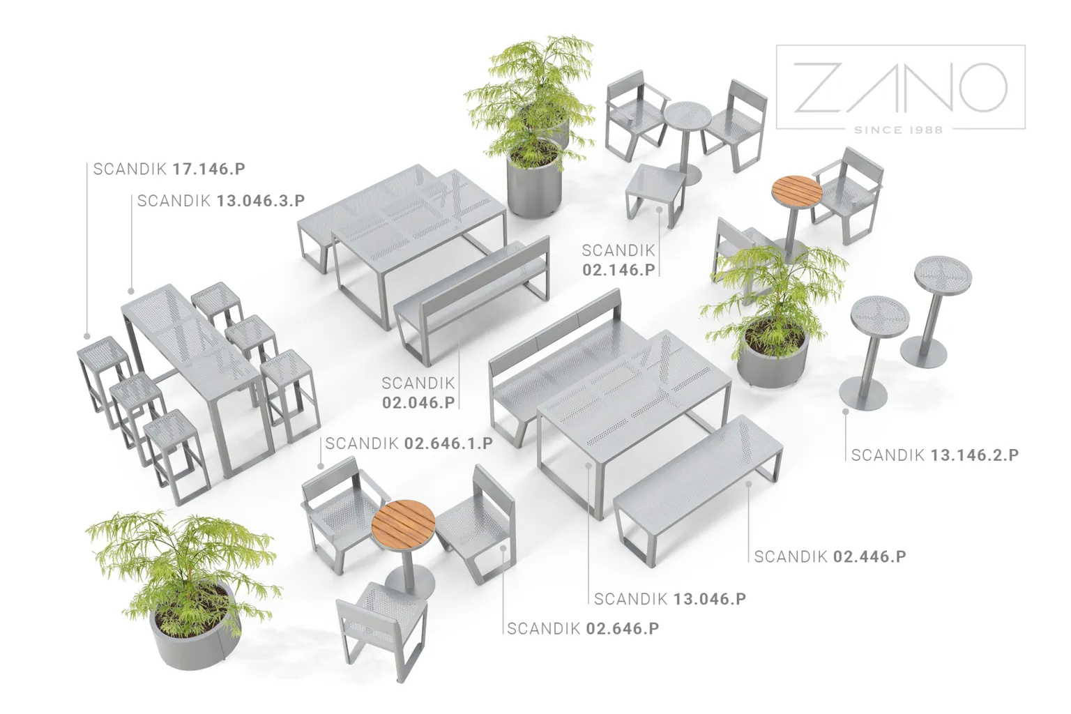 Stadsmöbler Scandik | ZANO Småarkitektur