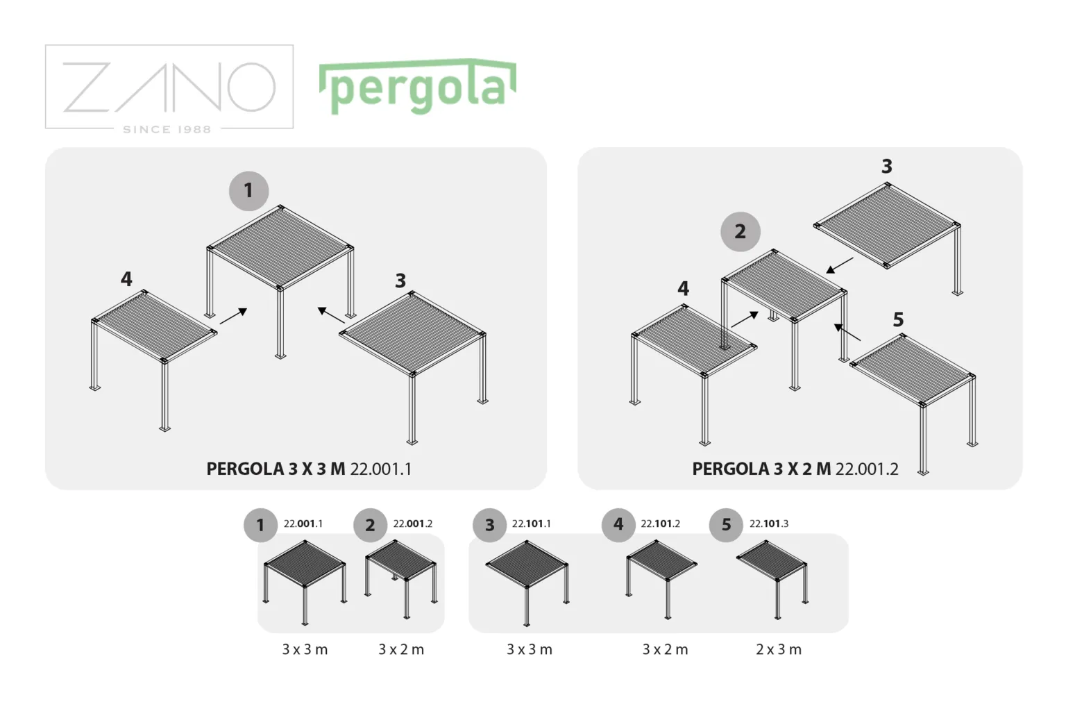 Pergola-segment | ZANO Stadsmöbler
