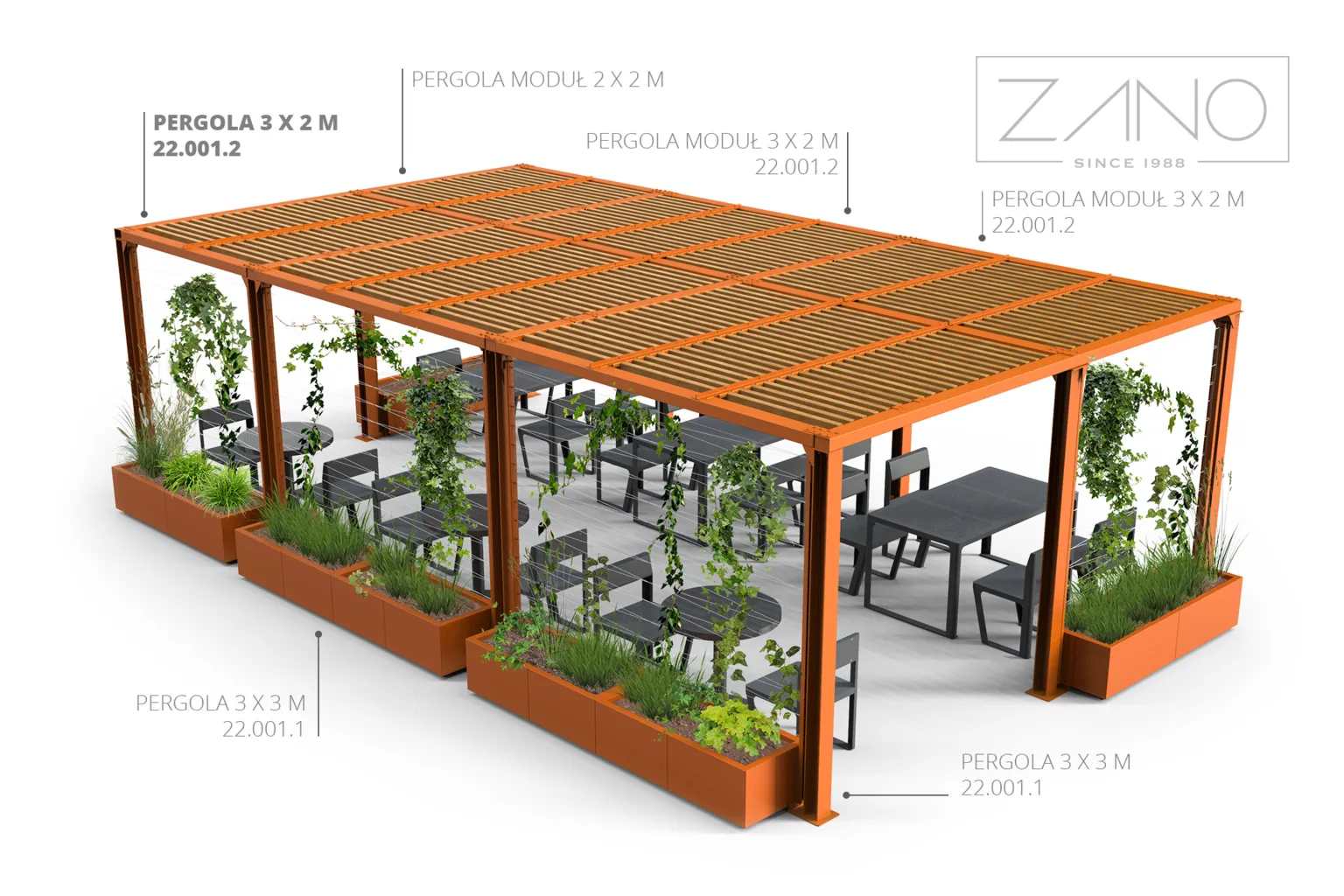 Pergola | ZANO Stadsmöbler