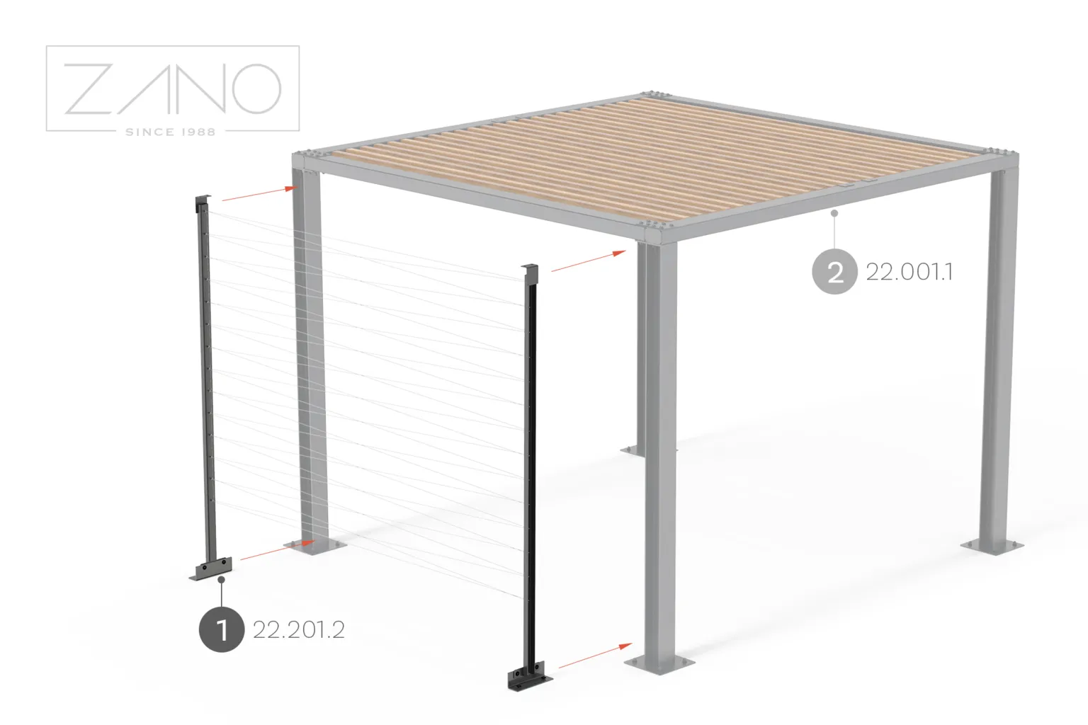 Pergola | Konstruktionsdelar för klätterväxter