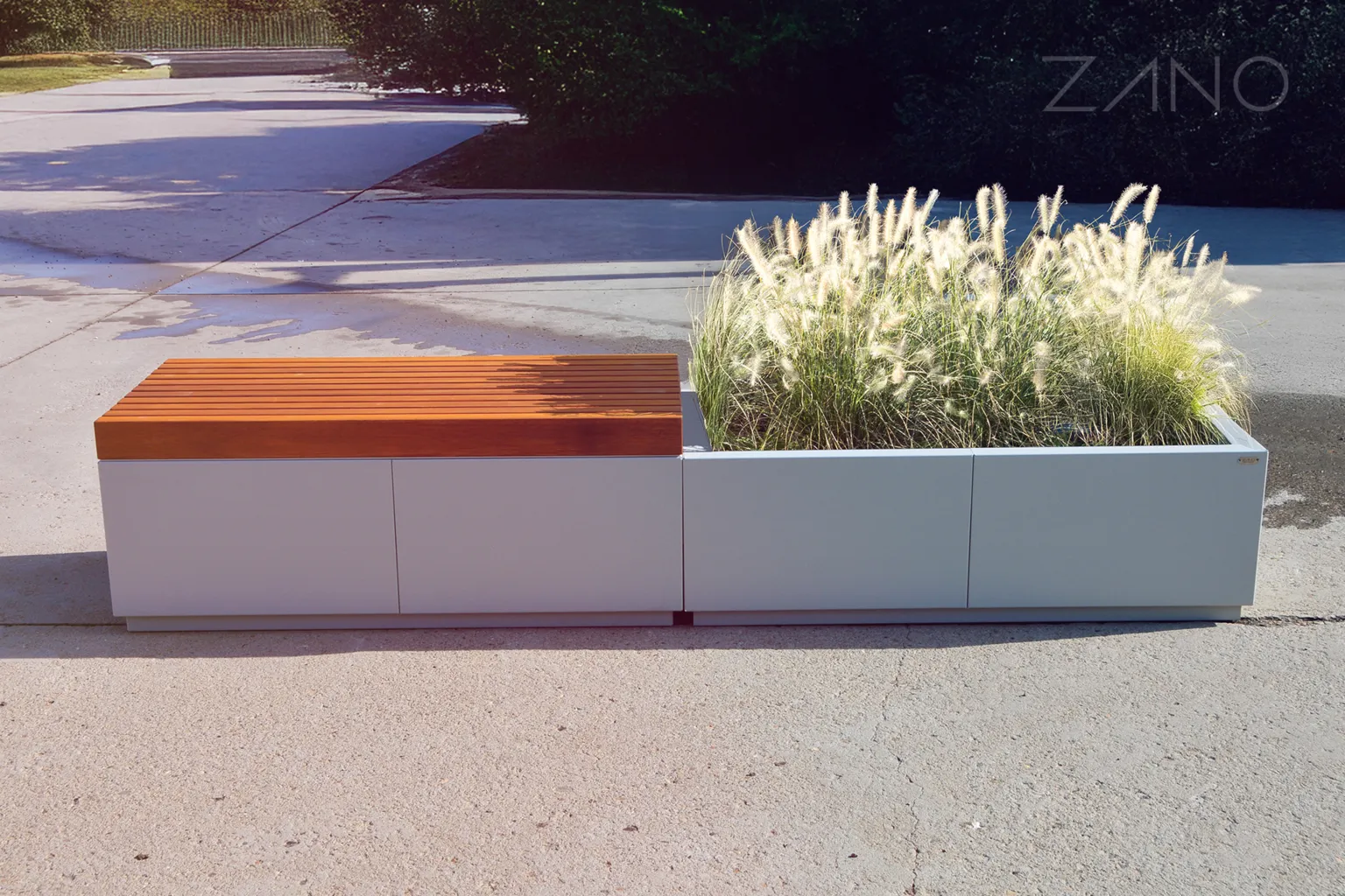 Quadro | bänk med planteringskärl