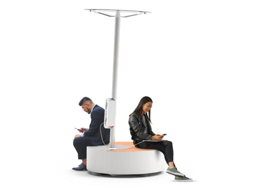 universe solstation för Smart City i rostfritt stål