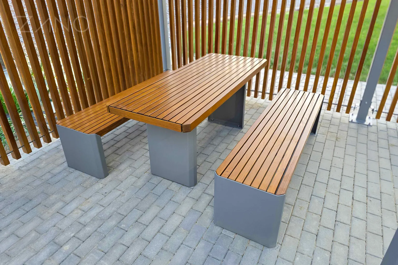 stilo bord och bänkar utan ryggstöd