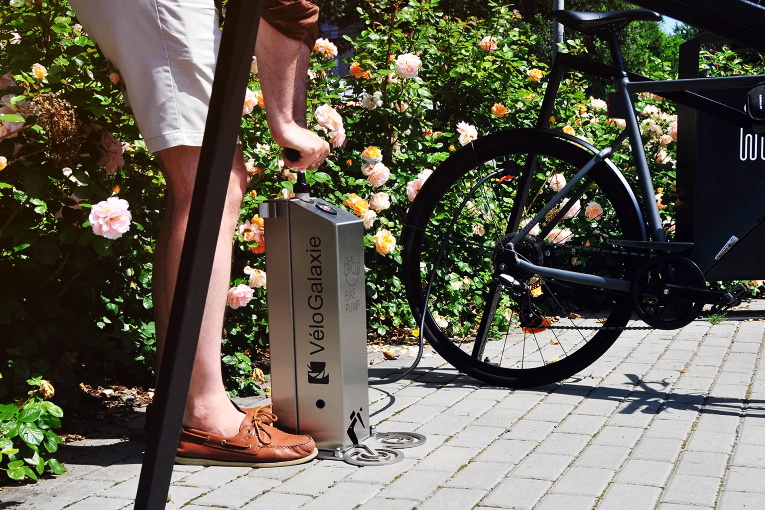 Kangu-station med cykelpump