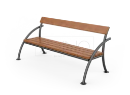 Flex-stadsbänk med ryggstöd